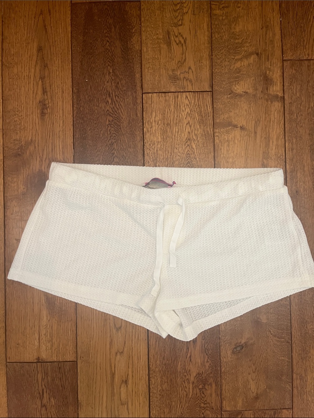 Edikted White Athletic Knit Drawstring Shorts